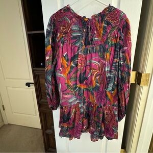 FARM Rio Multicolor Patterned Dress Size Large EUC